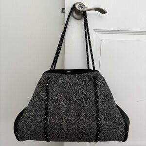 Haute Shore Neoprene Tote Grey and Black